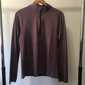 Lululemon Metal Vent Tech 1/2 Zip LS Shirt. Small. Red